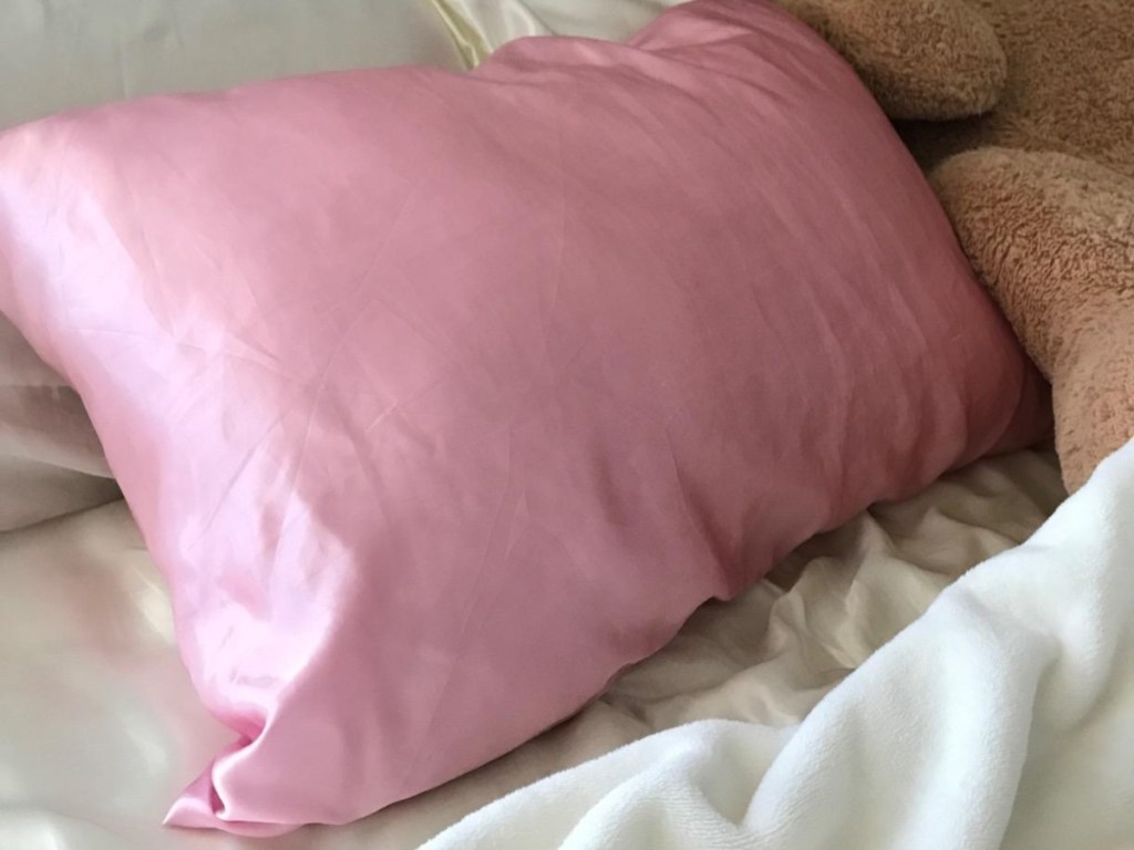 pink satin pillowcase