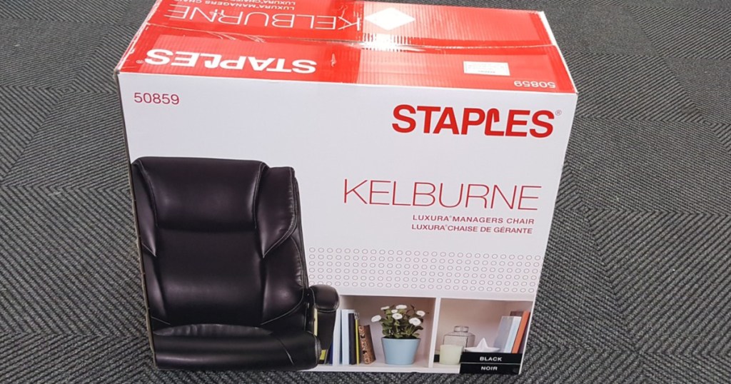 Staples Kelburne office chair box