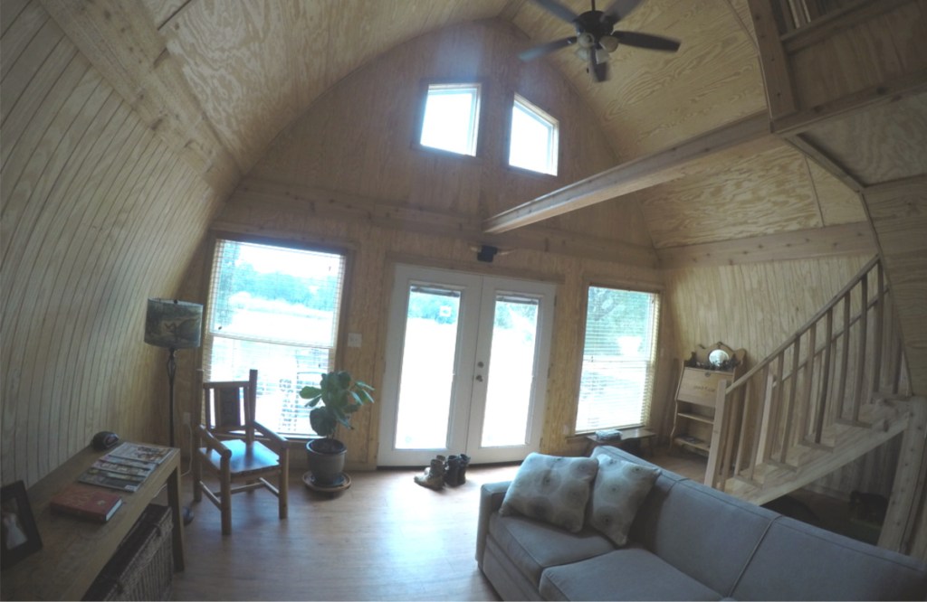 tiny cabin interior