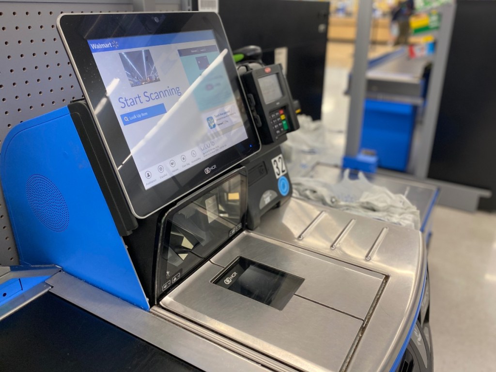 Walmart self checkout screen