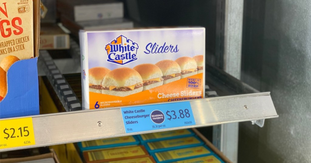 white castle sliders in freezer at ALDI