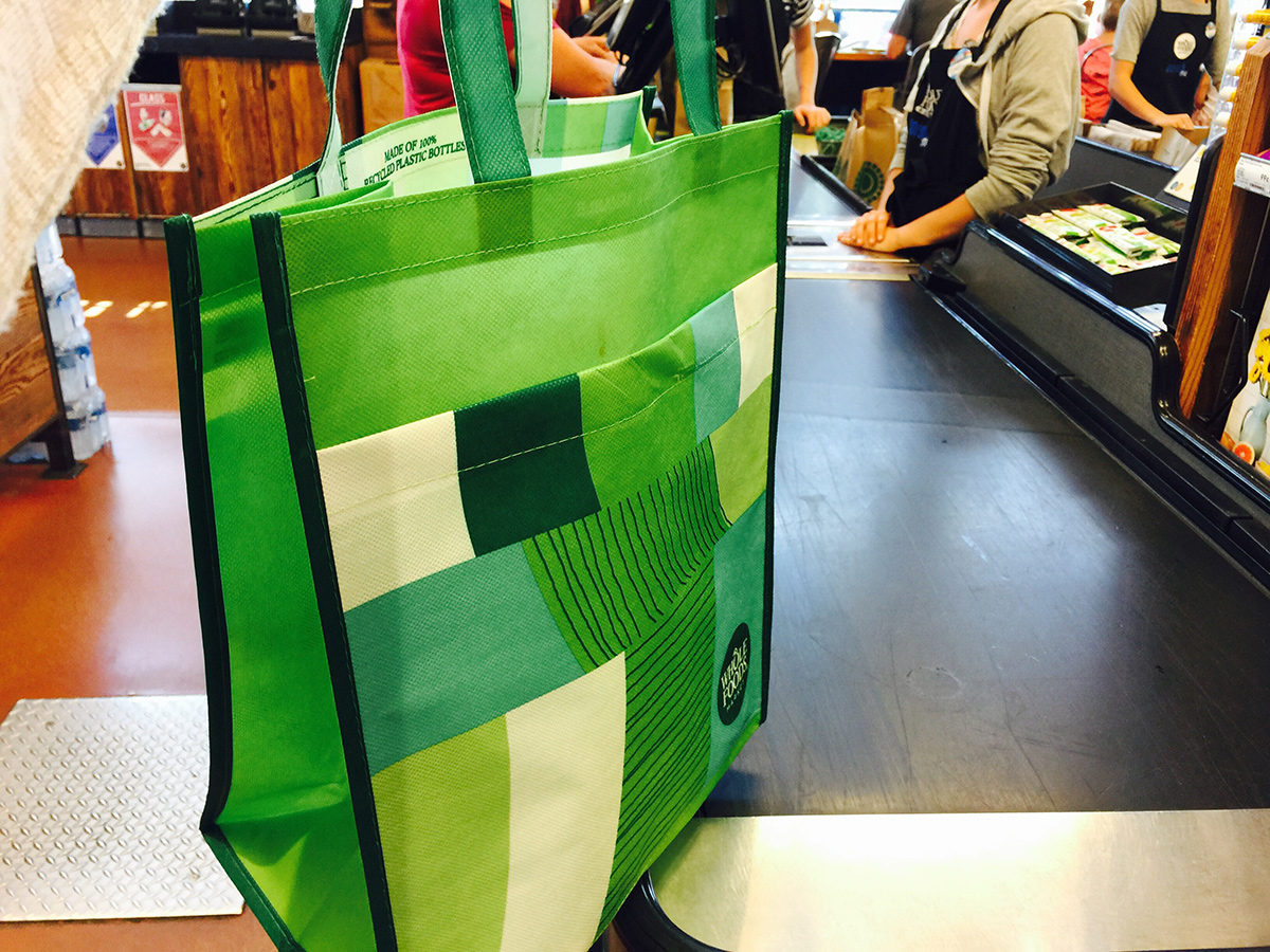 shopping bag at whole foods