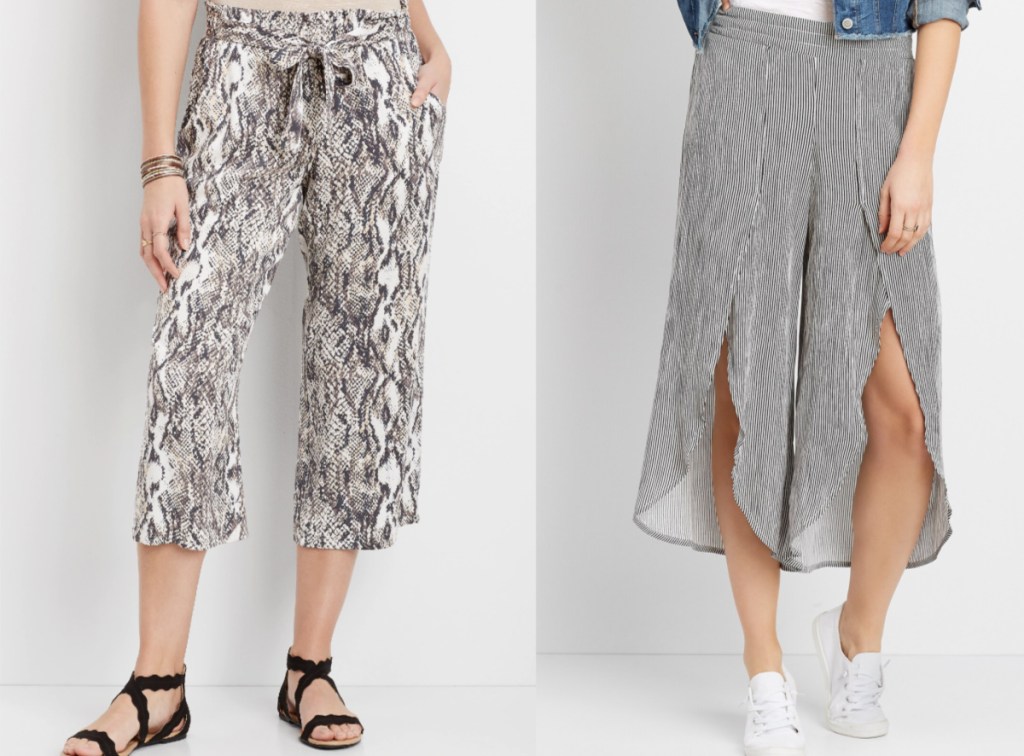 women wearing crop pants