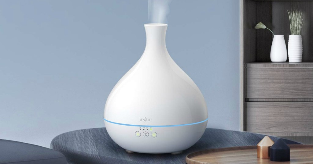 diffuser sitting on coffee table