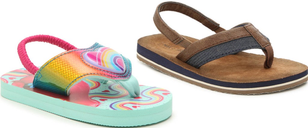 toddler flip flops on DSW trolls