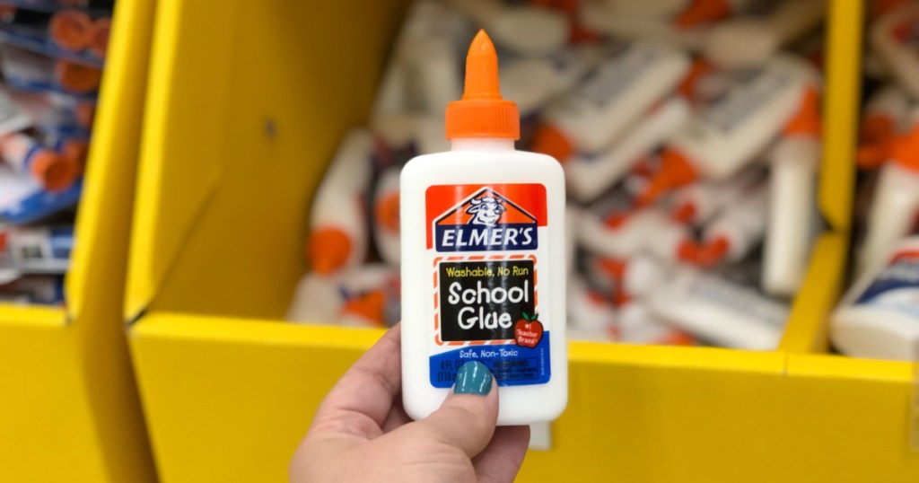elmers glue in hand at store