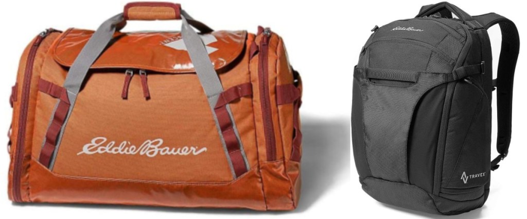 eddie bauer bags orange duffel 