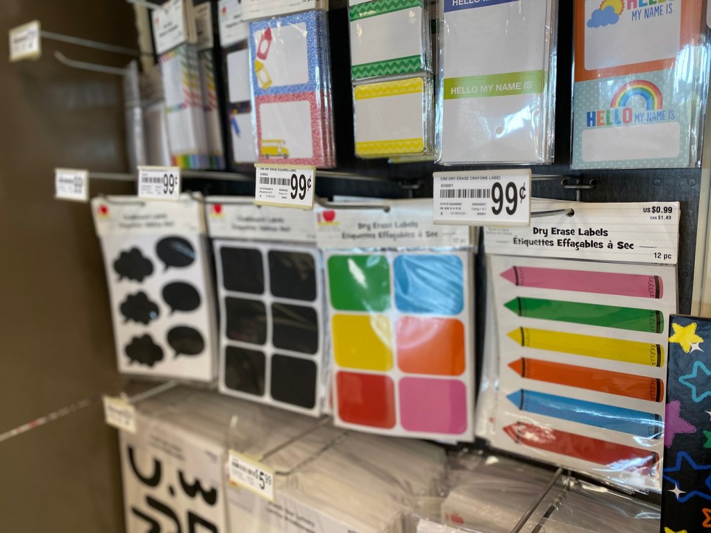 Classroom Dry Erase Labels