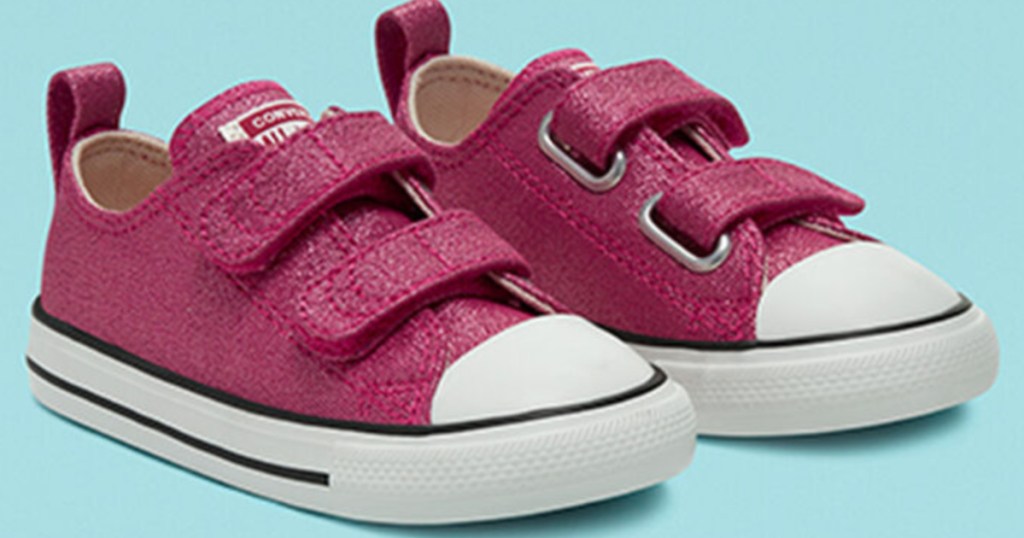 purple toddler two strap converse shoes