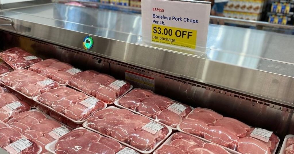 pork chops in cooler at costco