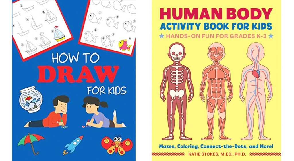 kids how to draw workbook and human anatomy workbook