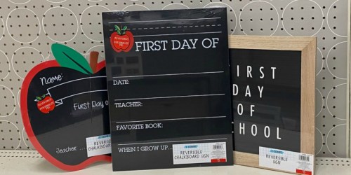 First/Last Day of School Reversible Chalkboard Sign Just $5 at Target