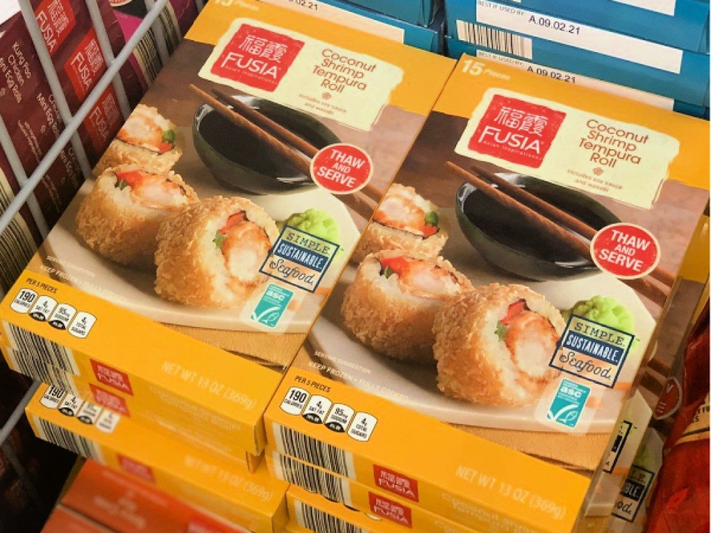 Fusia Coconut Shrimp Tempura Roll frozen sushi at ALDI