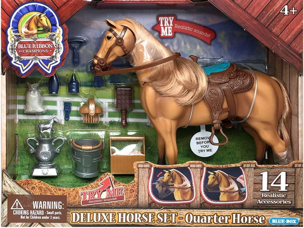 horse toy in box