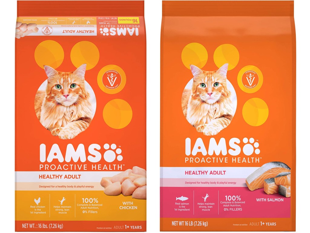 Iams chicken and salmon cat food