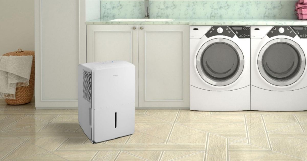 dehumidifier in laundry room