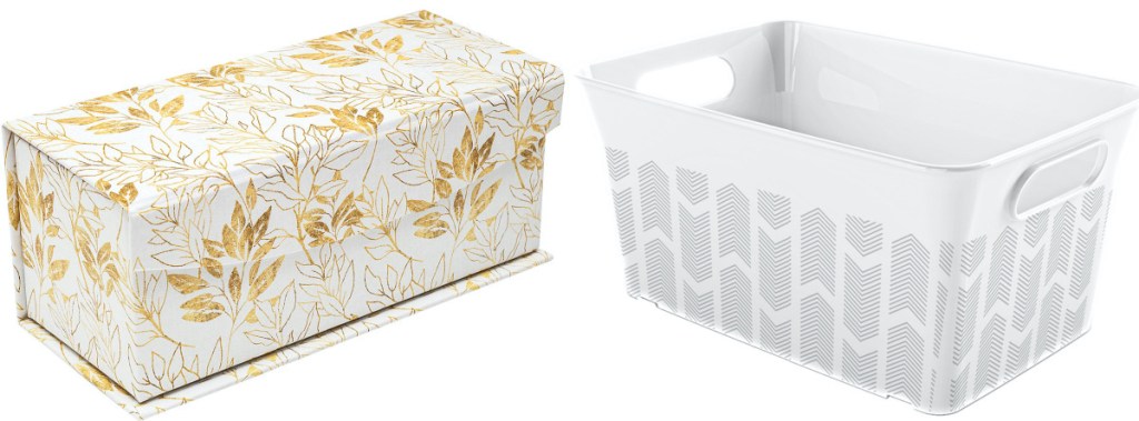 two small storage bins
