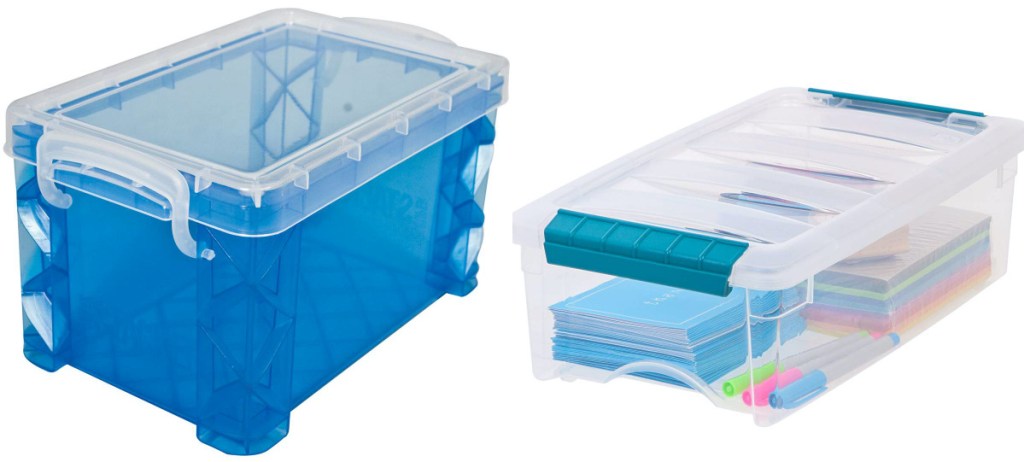 two small storage bins