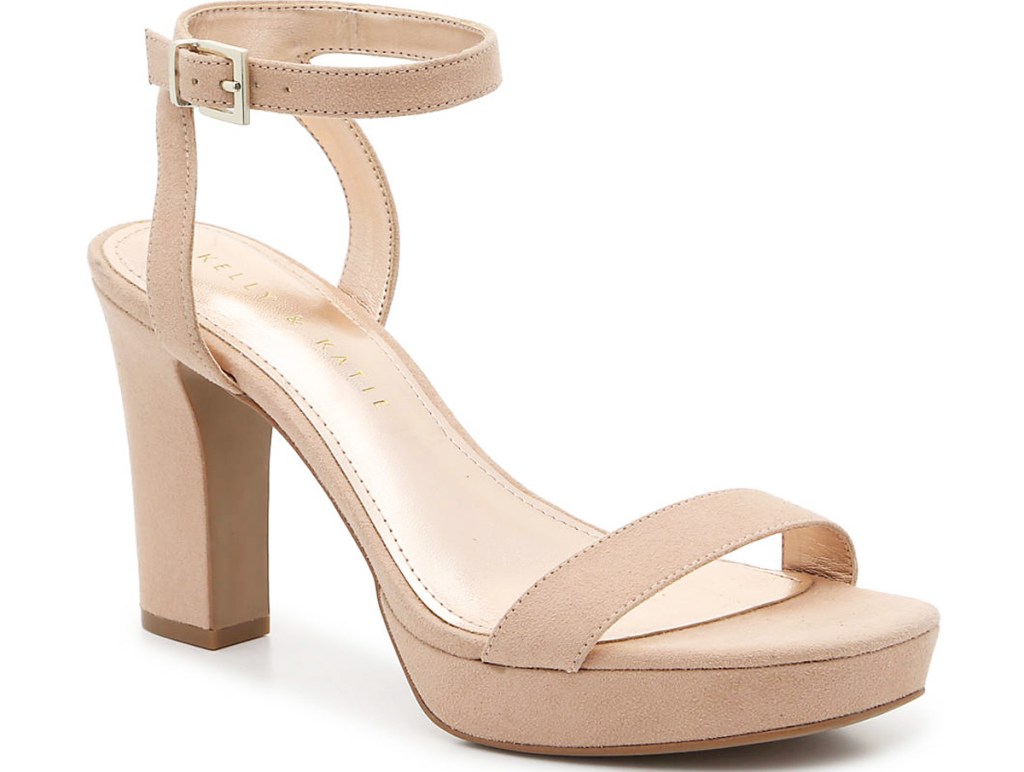 taupe colored womens platform sandal