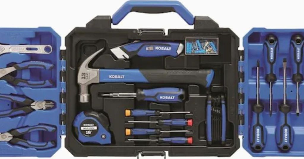 121 piece home tool kit in case