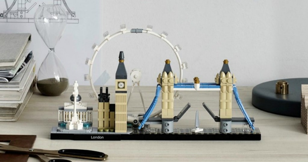 LEGO Architecture London Set built on desktop