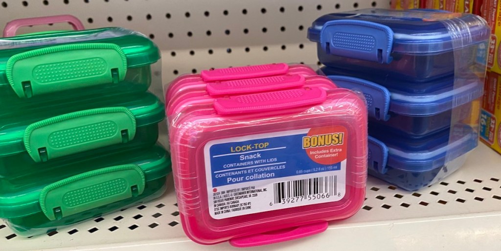 Lock Top Containers at Dollar Tree