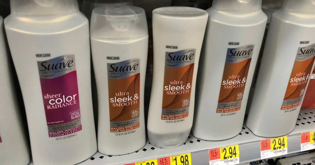 Suave Haircare Products on walmart store shelf