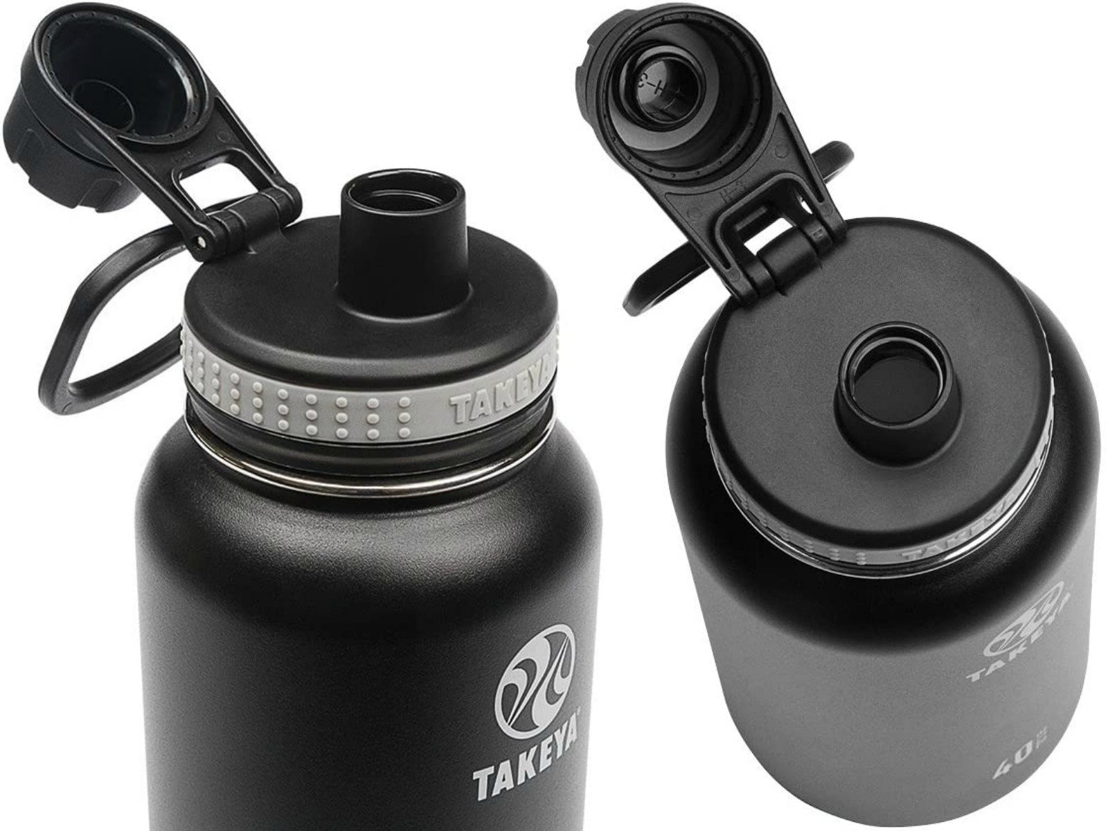 Large black water bottle