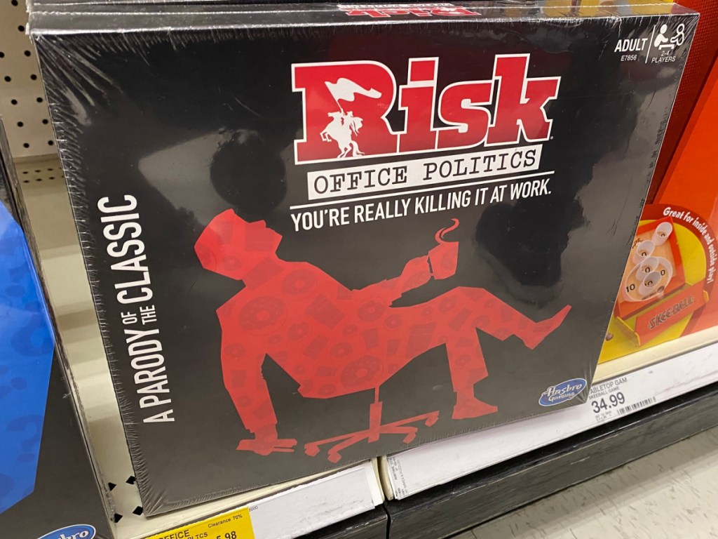 Risk Parody Board Game sitting on store shelf in target 