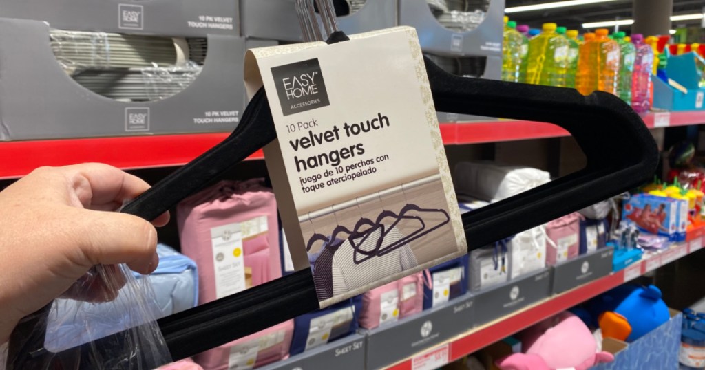 black velvet hangers at ALDI