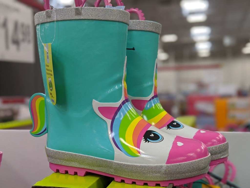kids unicorn rain boots