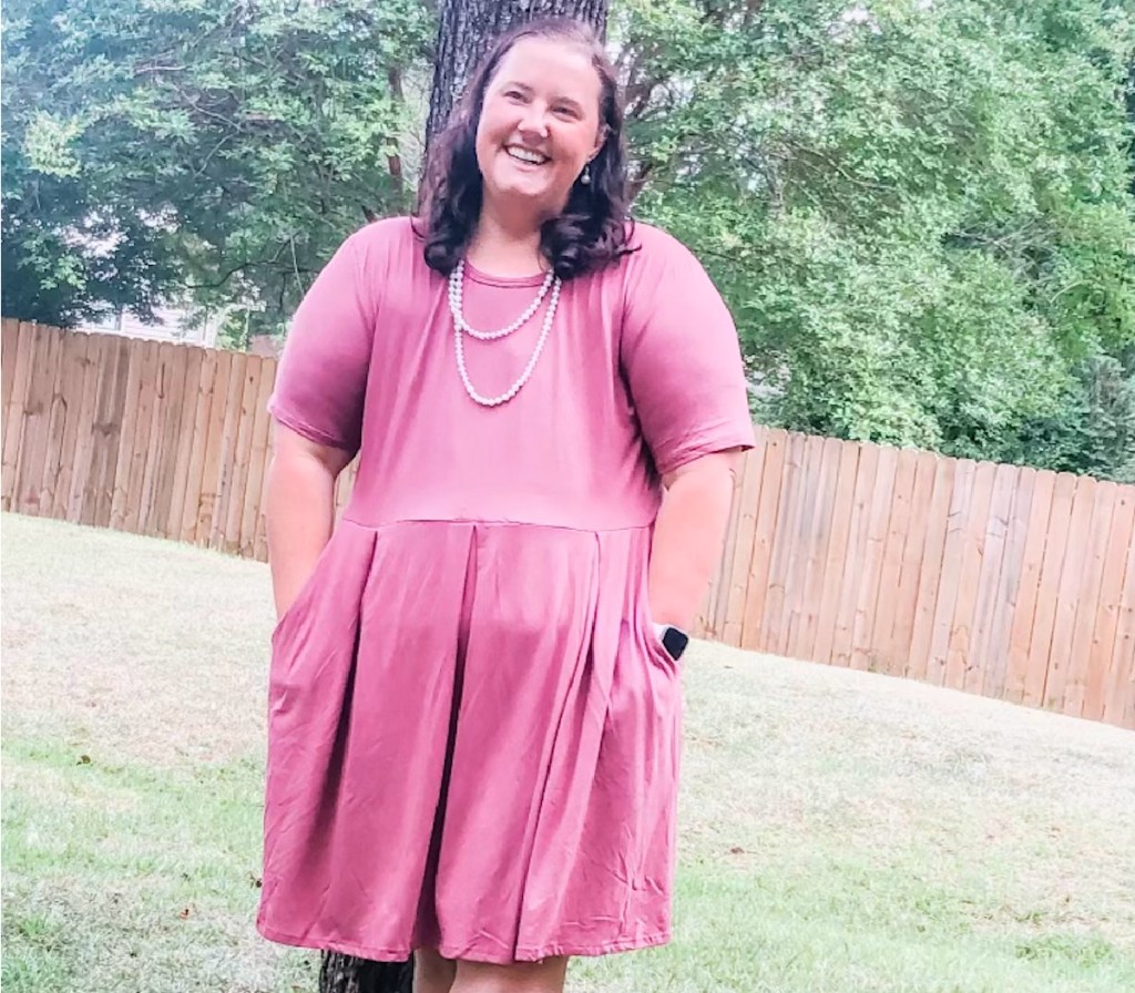 amazon looses pleated dress