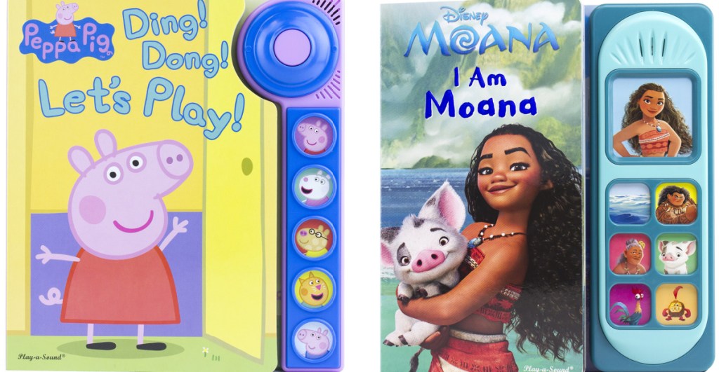 peppa pig and moana books