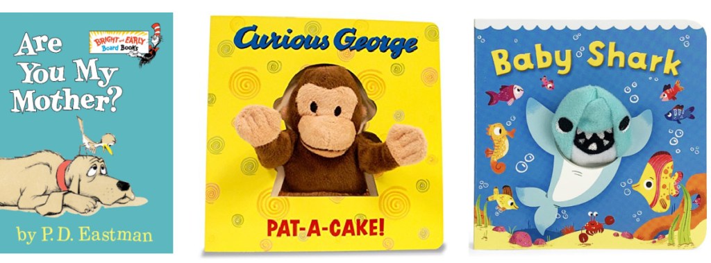 are you my mother, curious george and baby shark books