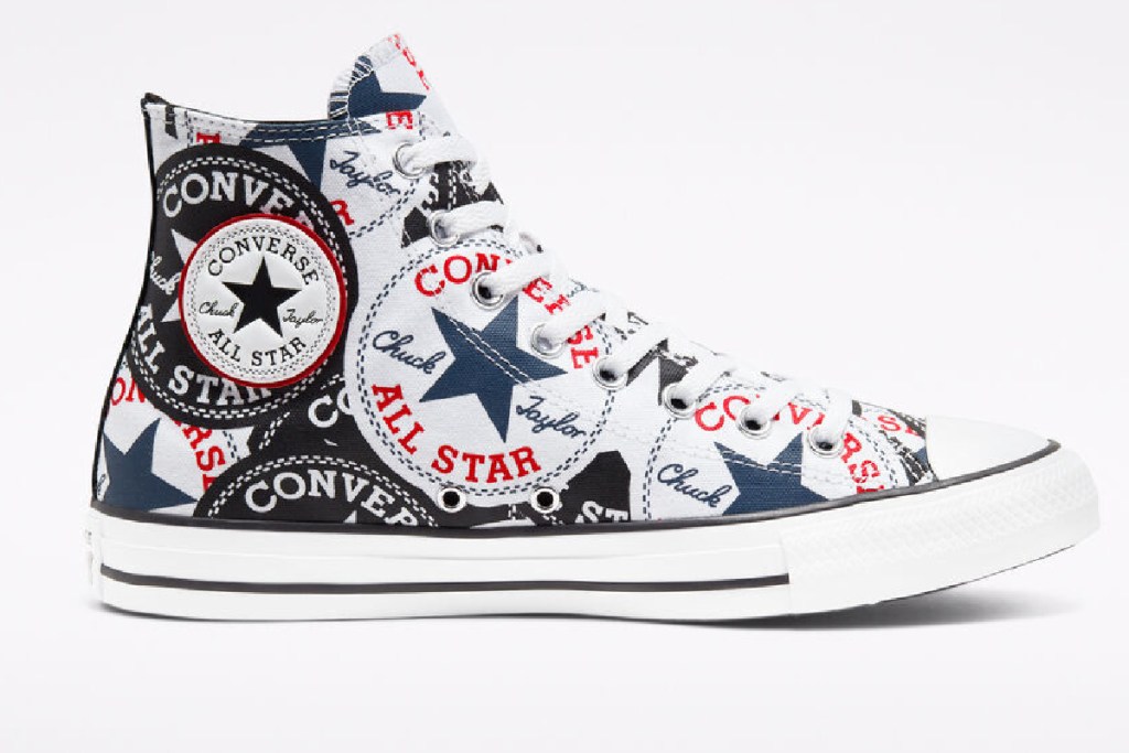 converse sneakers with converse logo all over shoe