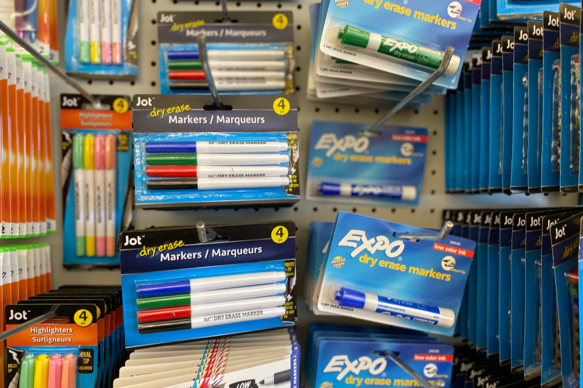 Dollar Tree dry erase markers
