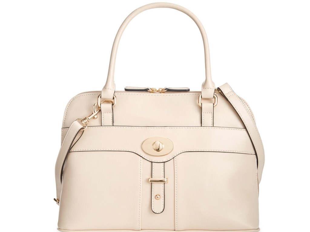 beige handbag