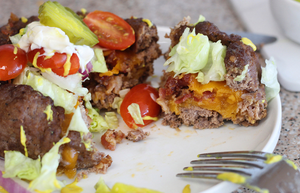 burger in a bowl