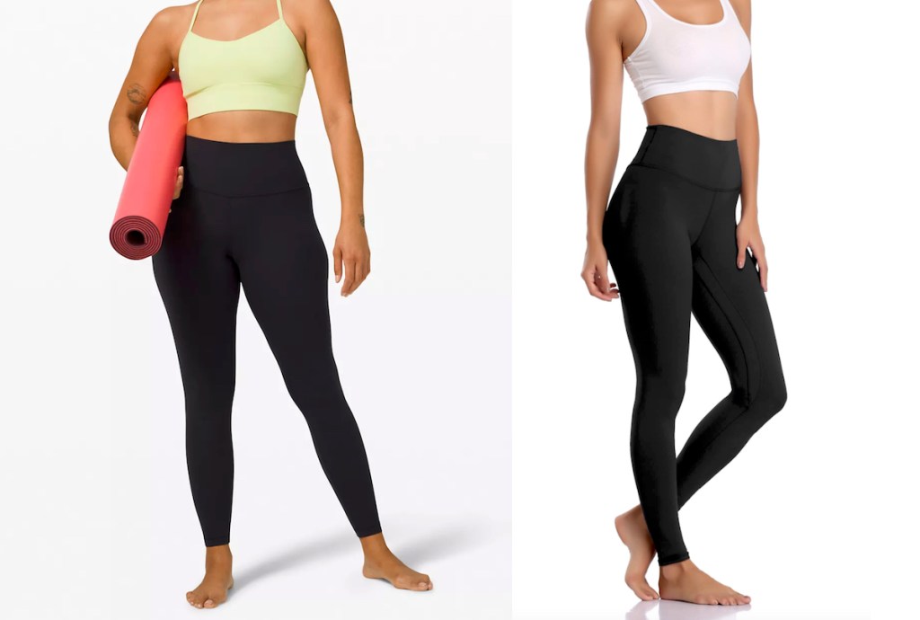 woman in black leggings 