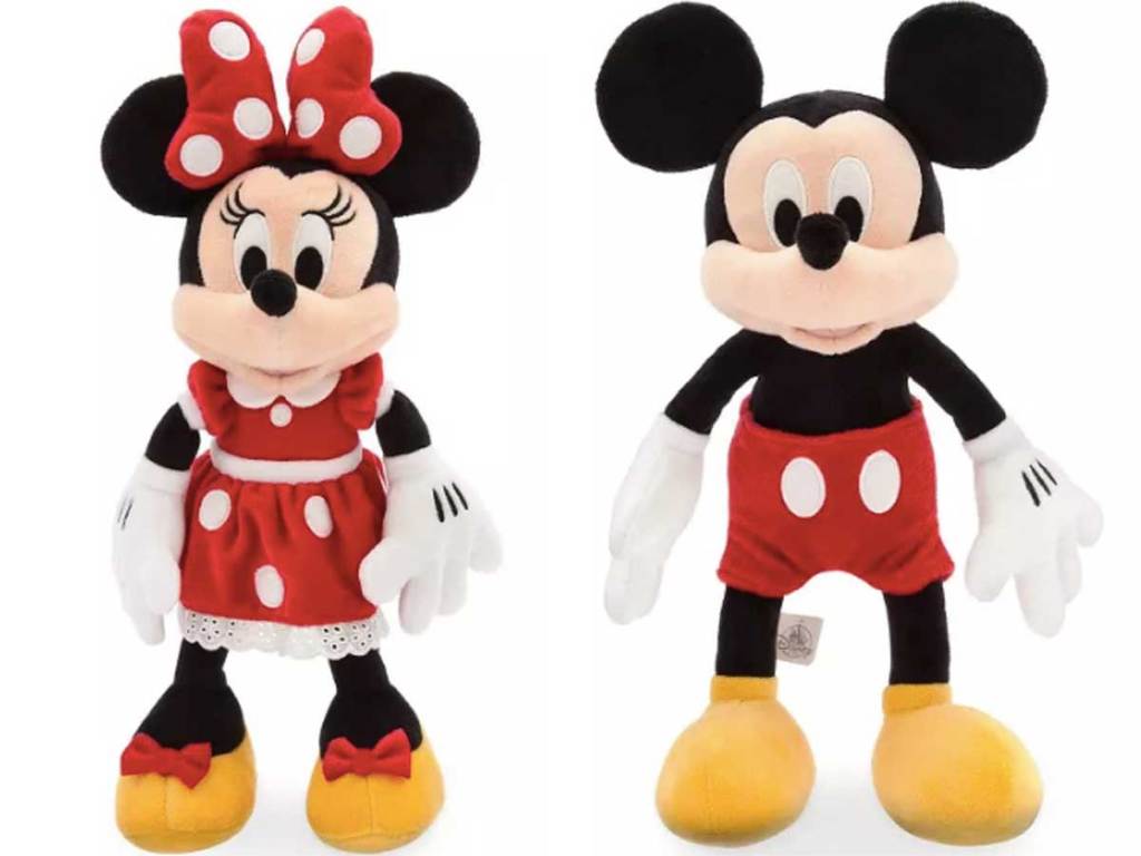 disney mickey mouse and minnie mouse plush