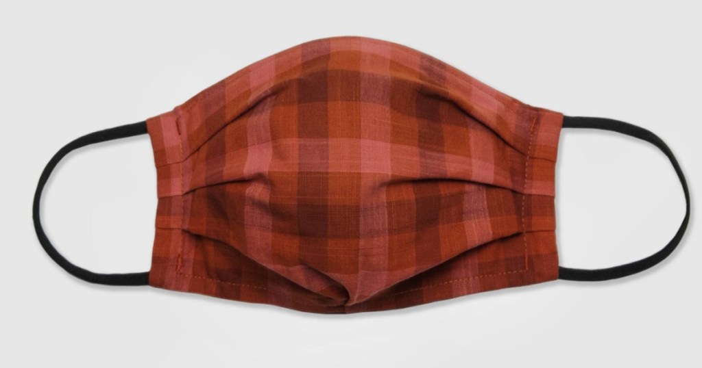 red check plaid mask