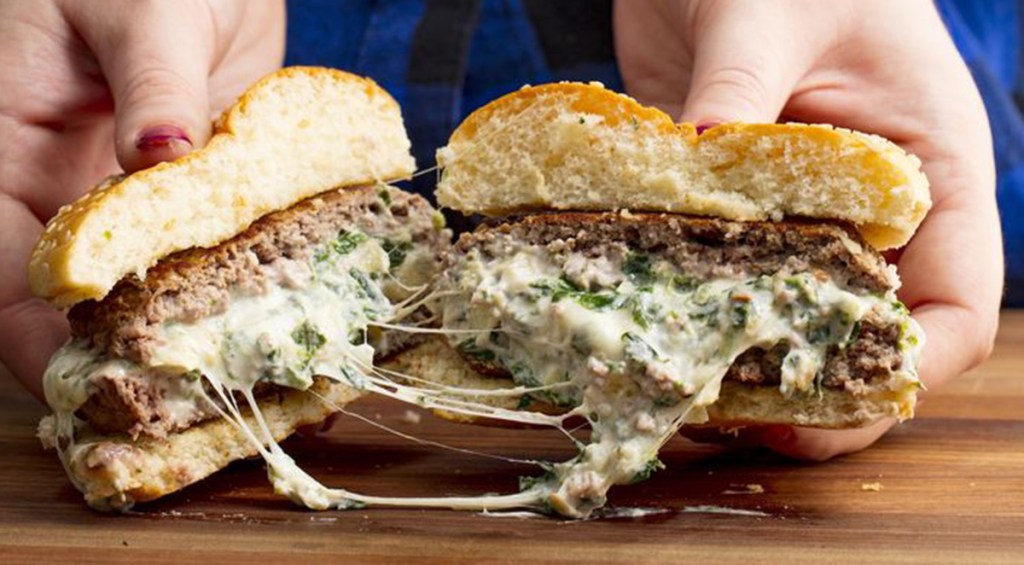 spinach artichoke burger