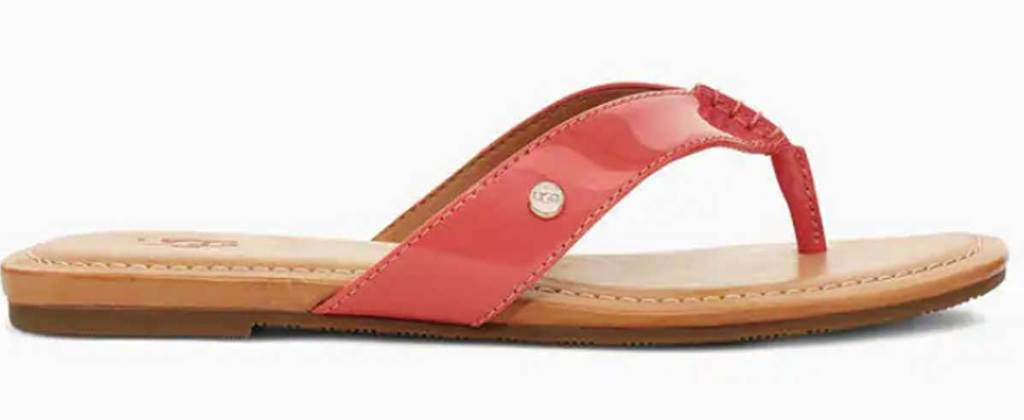 ugg orange patent sandal