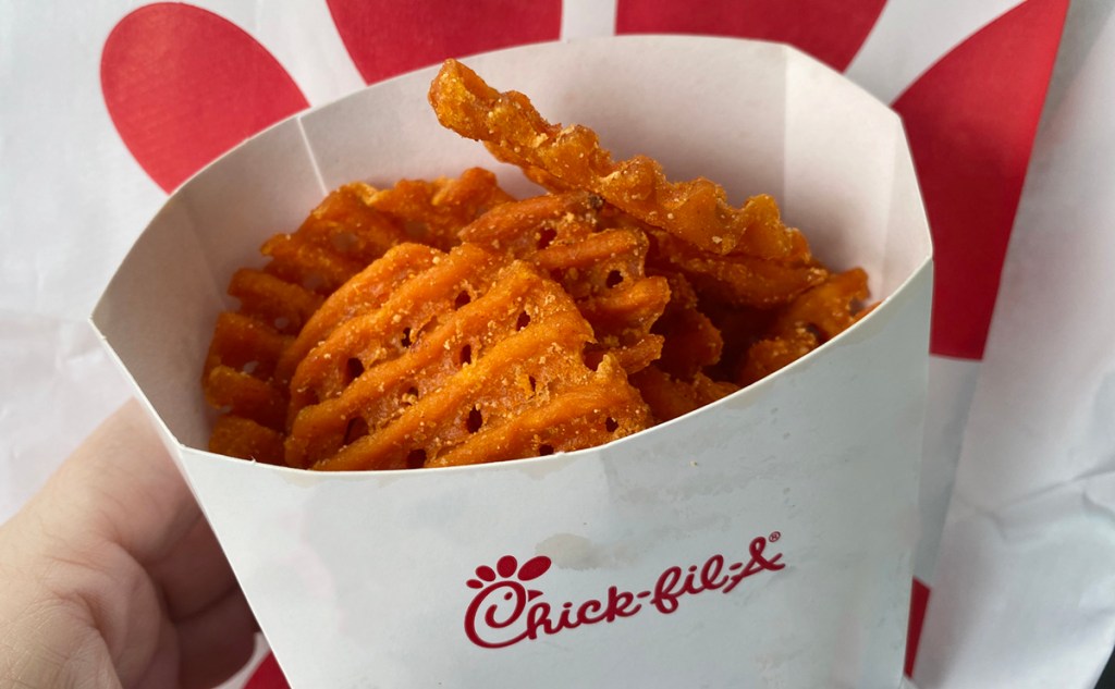 sweet potato waffle fries from truetts luau