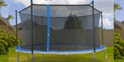 14′ All-in-1 Trampoline Just $319 Shipped on Walmart.com | Includes Basketball Hoop, Volleyball Net & More