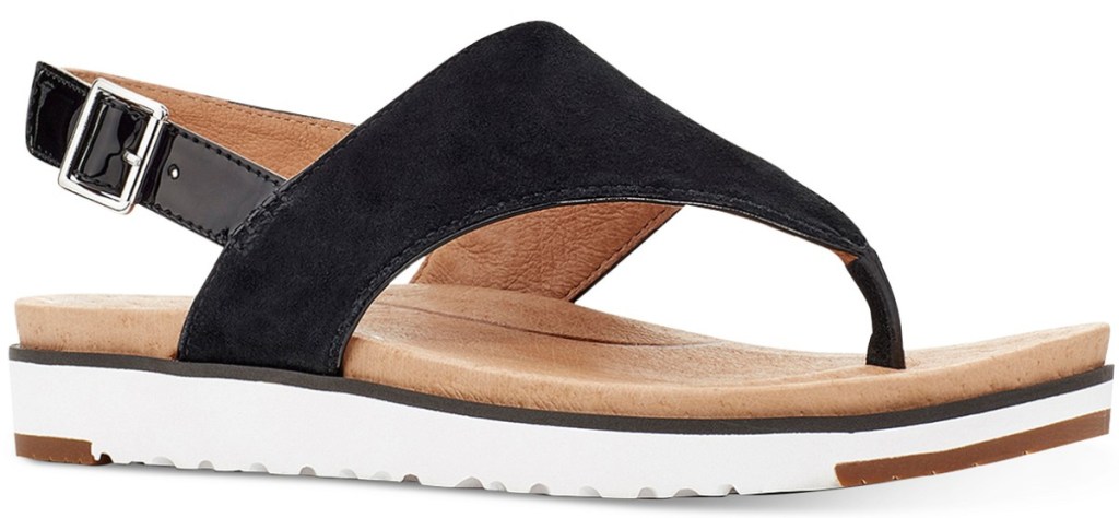 black strap ugg sandals