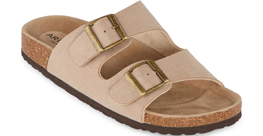 tan and brown sandal