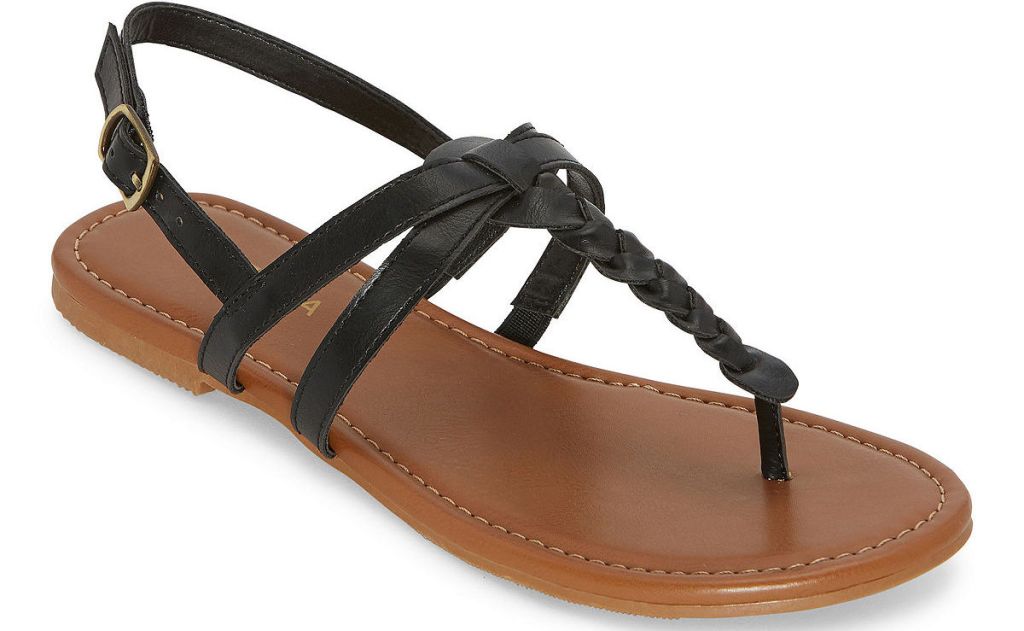 black and brown women's sandal