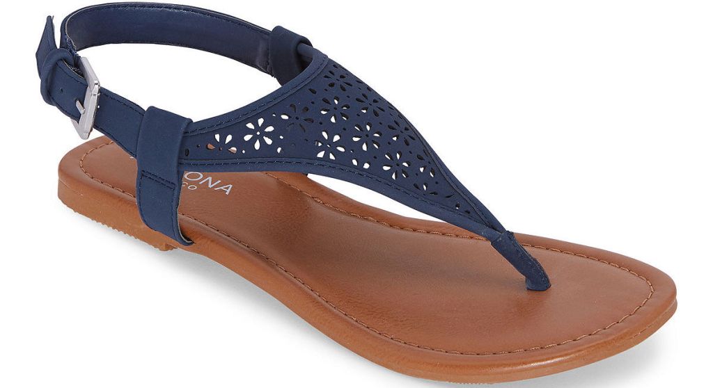 women's blue and brown sandal