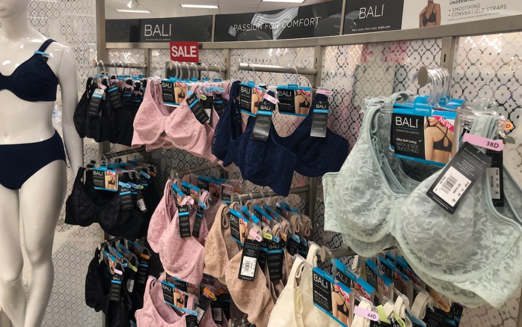 display of Bali bras at Kohl's